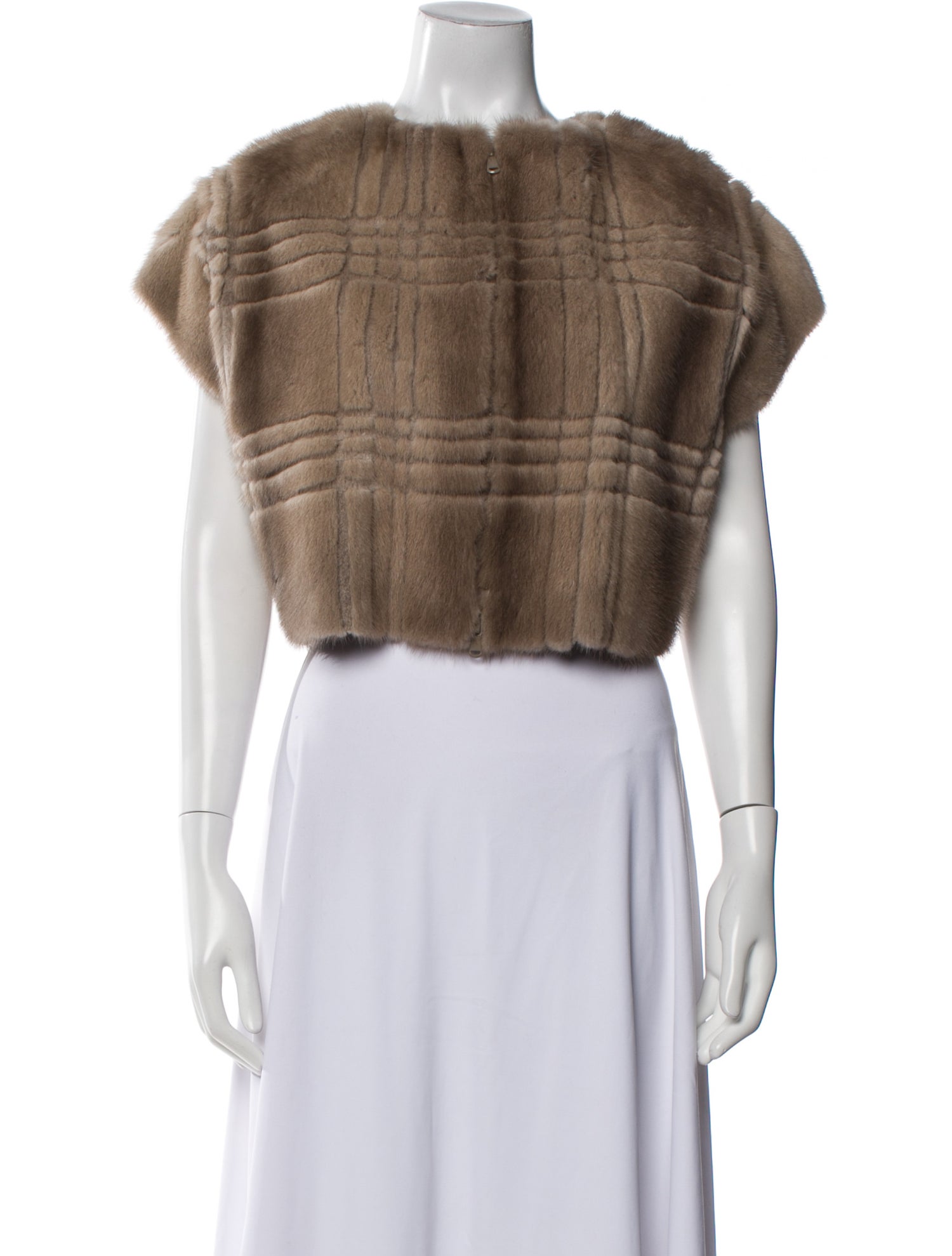 Brunello Cucinelli Leather Plaid Print Vest w/ Tags