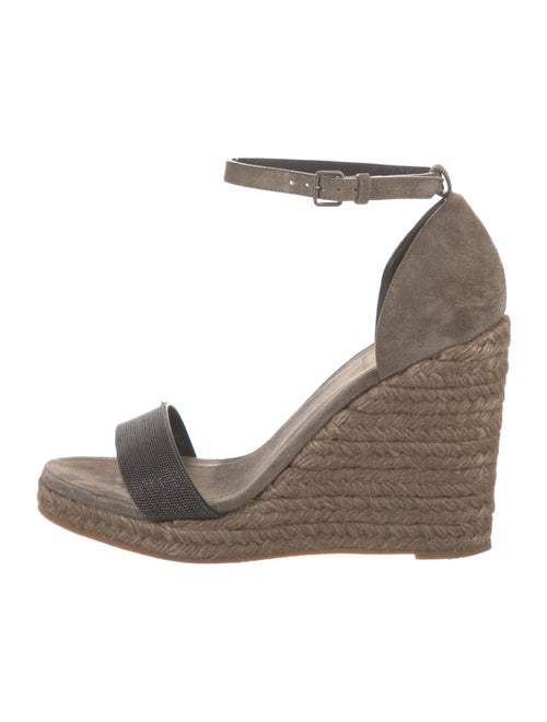 Brunello Cucinelli Monili Suede Espadrilles