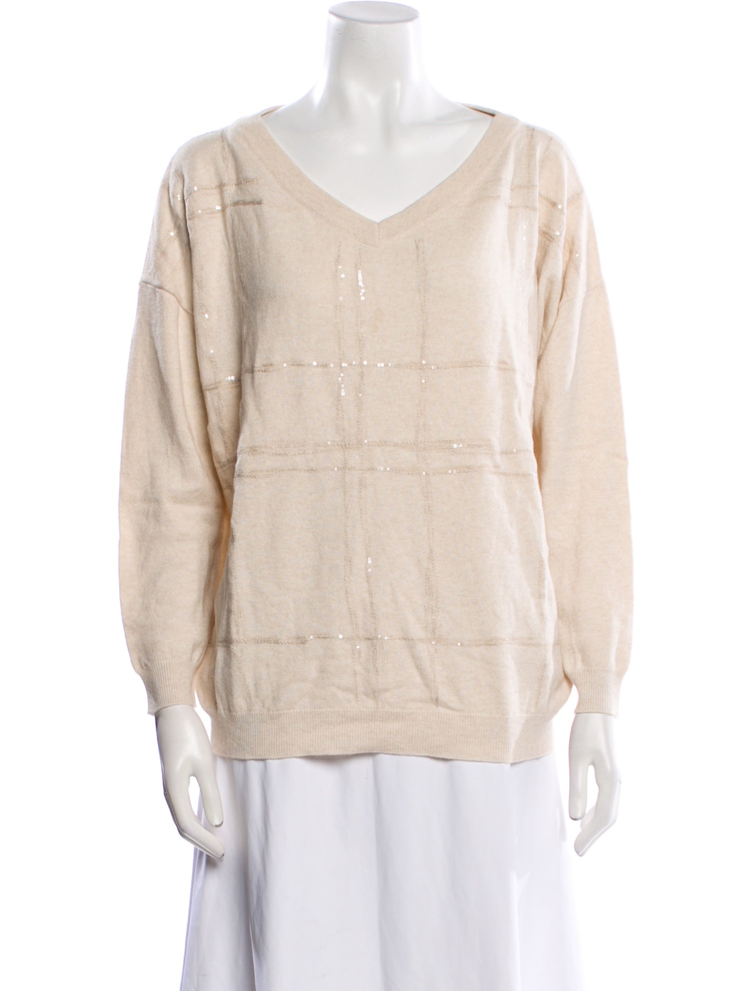 Brunello Cucinelli Virgin Wool V-Neck Sweater