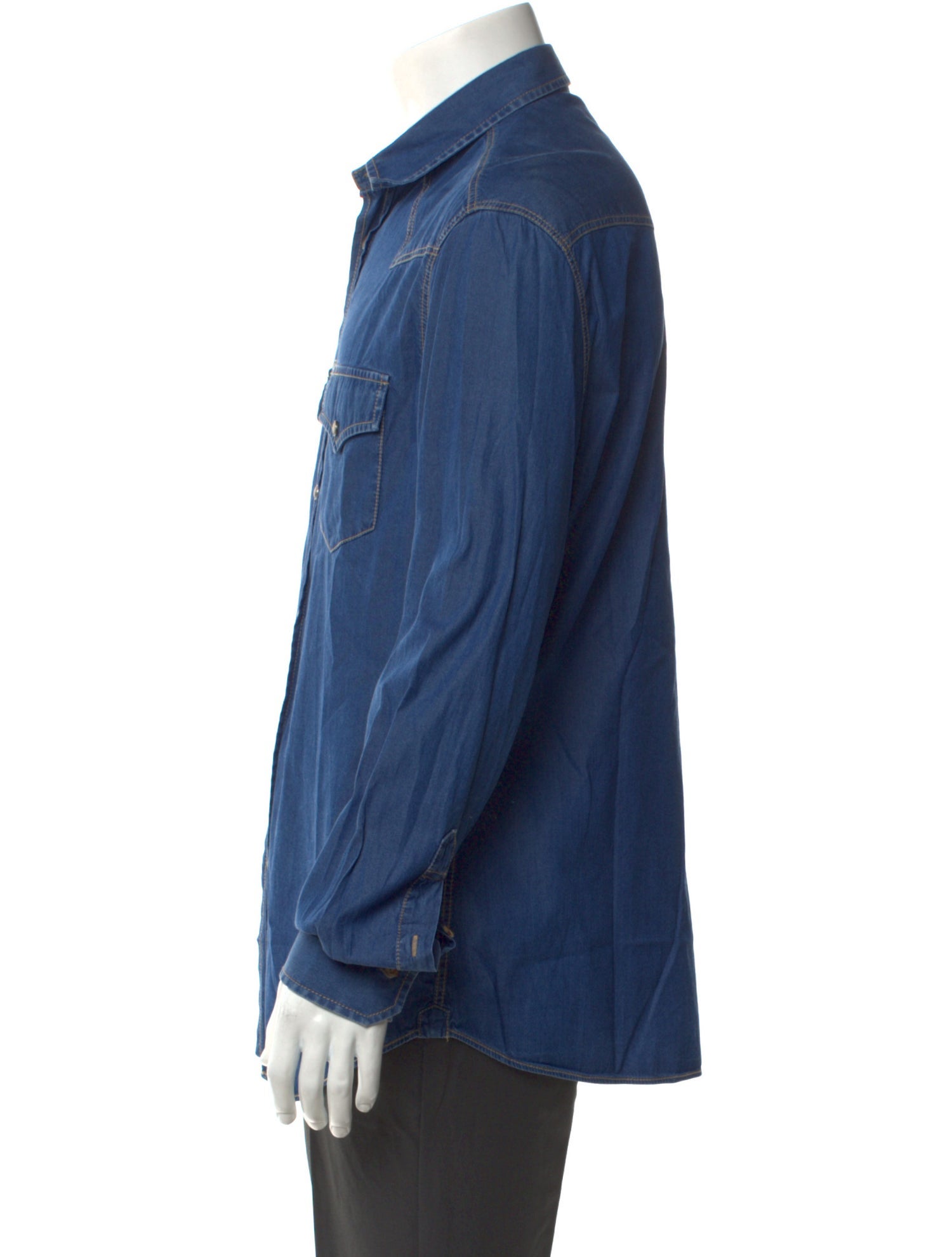 Brunello Cucinelli Long Sleeve Denim Shirt