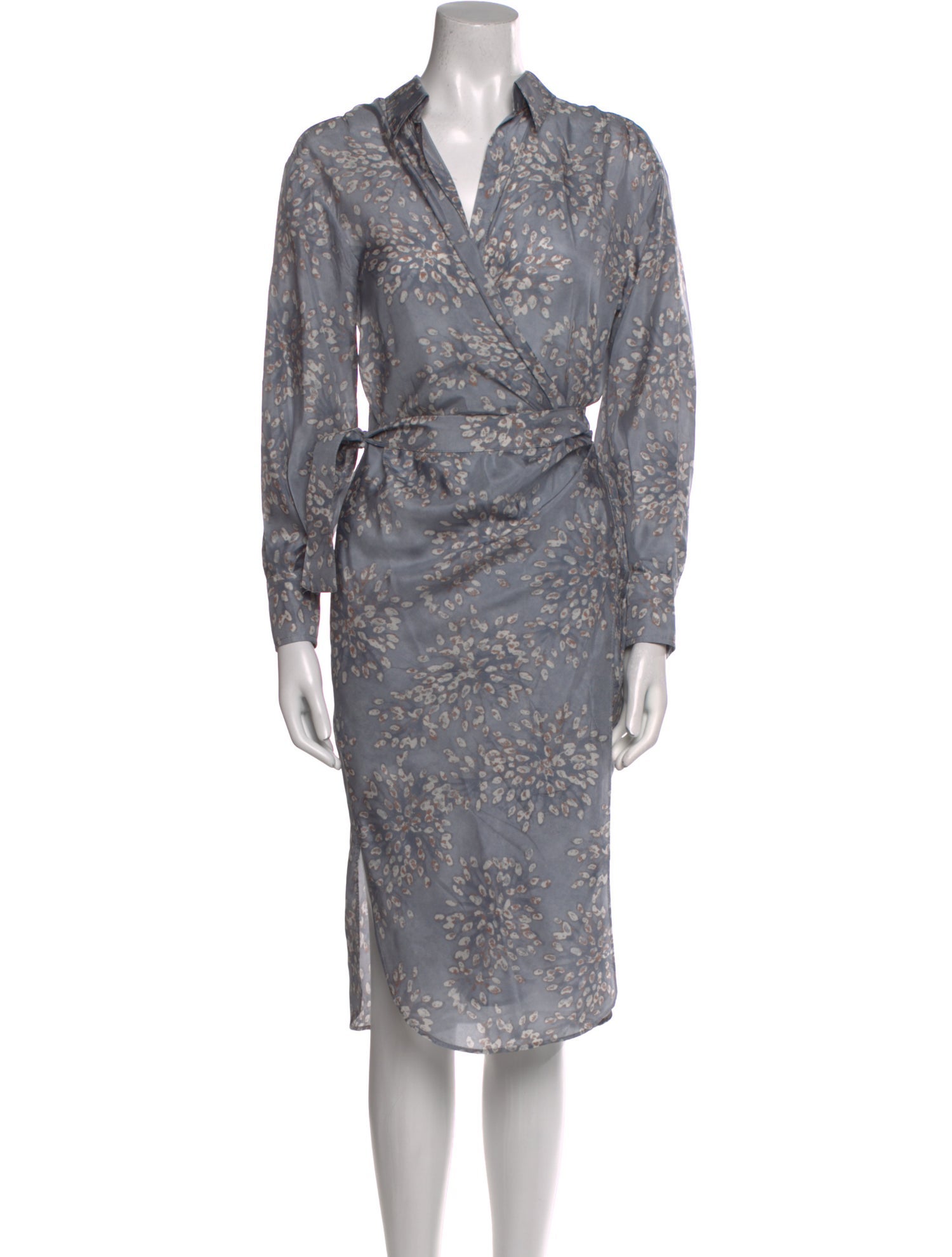 Brunello Cucinelli Silk Midi Length Dress