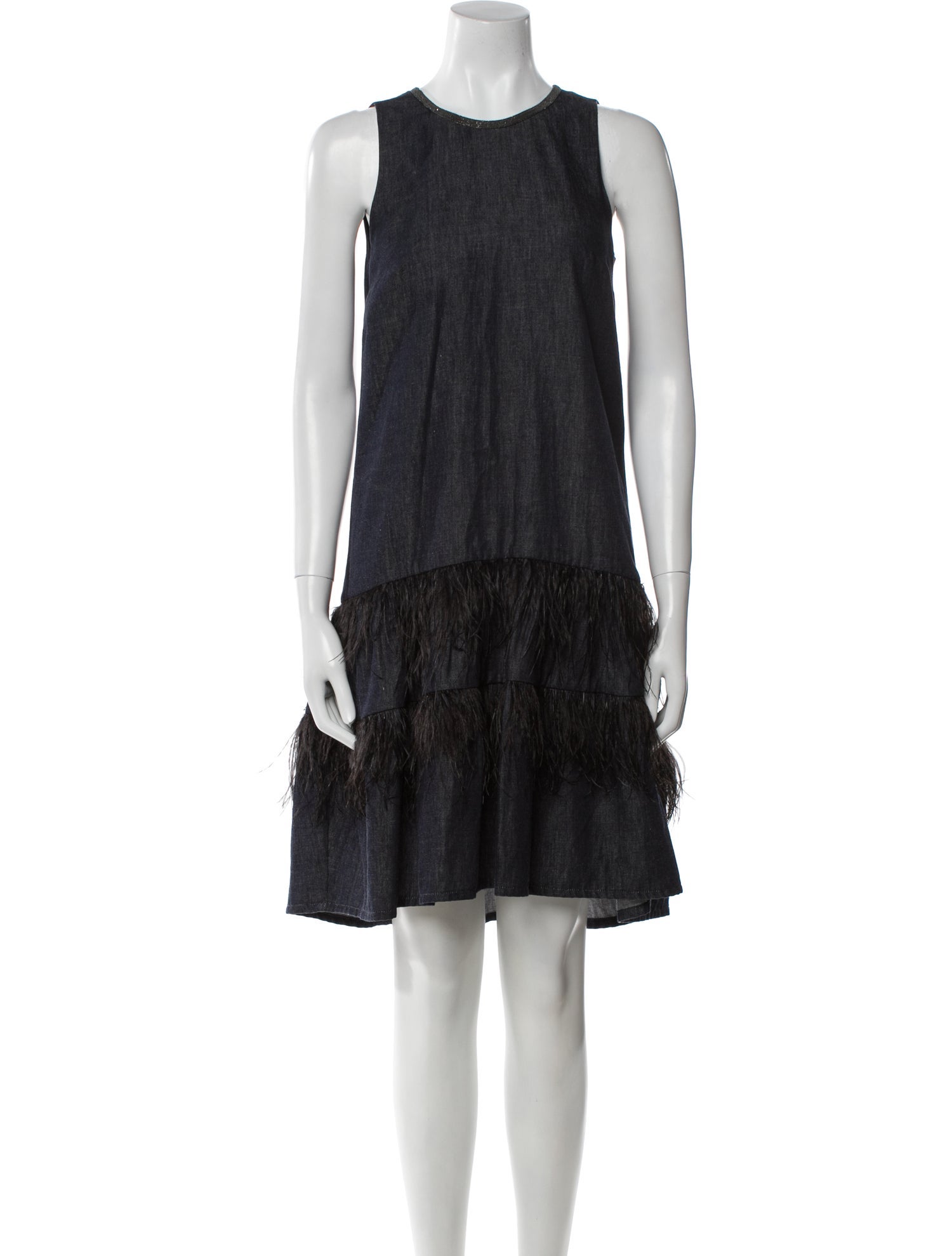 Brunello Cucinelli Crew Neck Knee-Length Dress