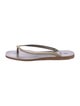 Brunello Cucinelli Monili Leather Flip Flops