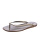 Brunello Cucinelli Monili Leather Flip Flops