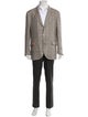Brunello Cucinelli Linen Houndstooth Print Blazer