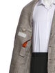 Brunello Cucinelli Linen Houndstooth Print Blazer