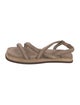 Brunello Cucinelli Suede Beaded Accents Slingback Sandals