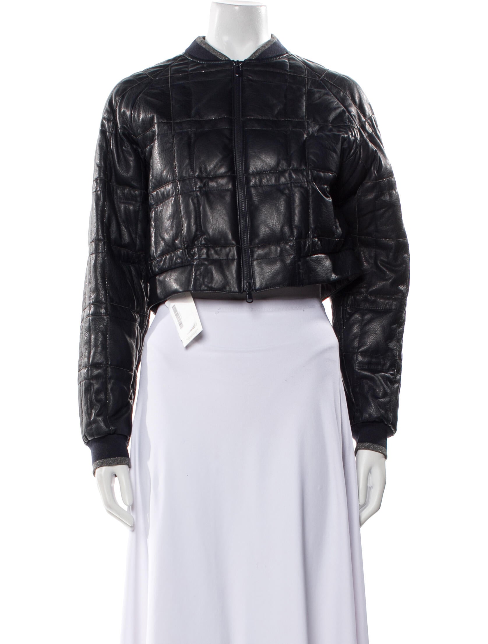 Brunello Cucinelli Leather Bomber Jacket w/ Tags