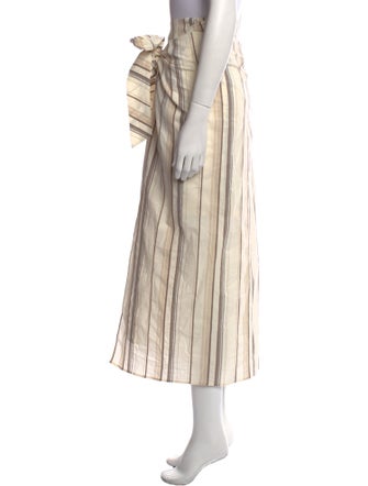 Brunello Cucinelli Plaid Print Midi Length Skirt