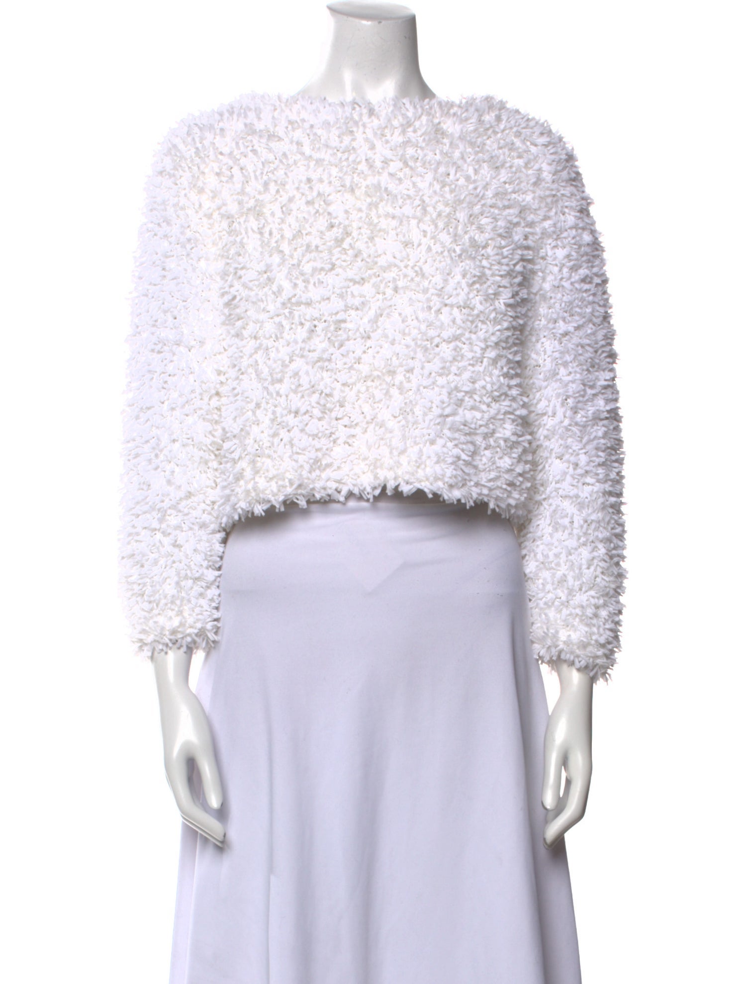 Brunello Cucinelli Lace Pattern Bateau Neckline Crop Top