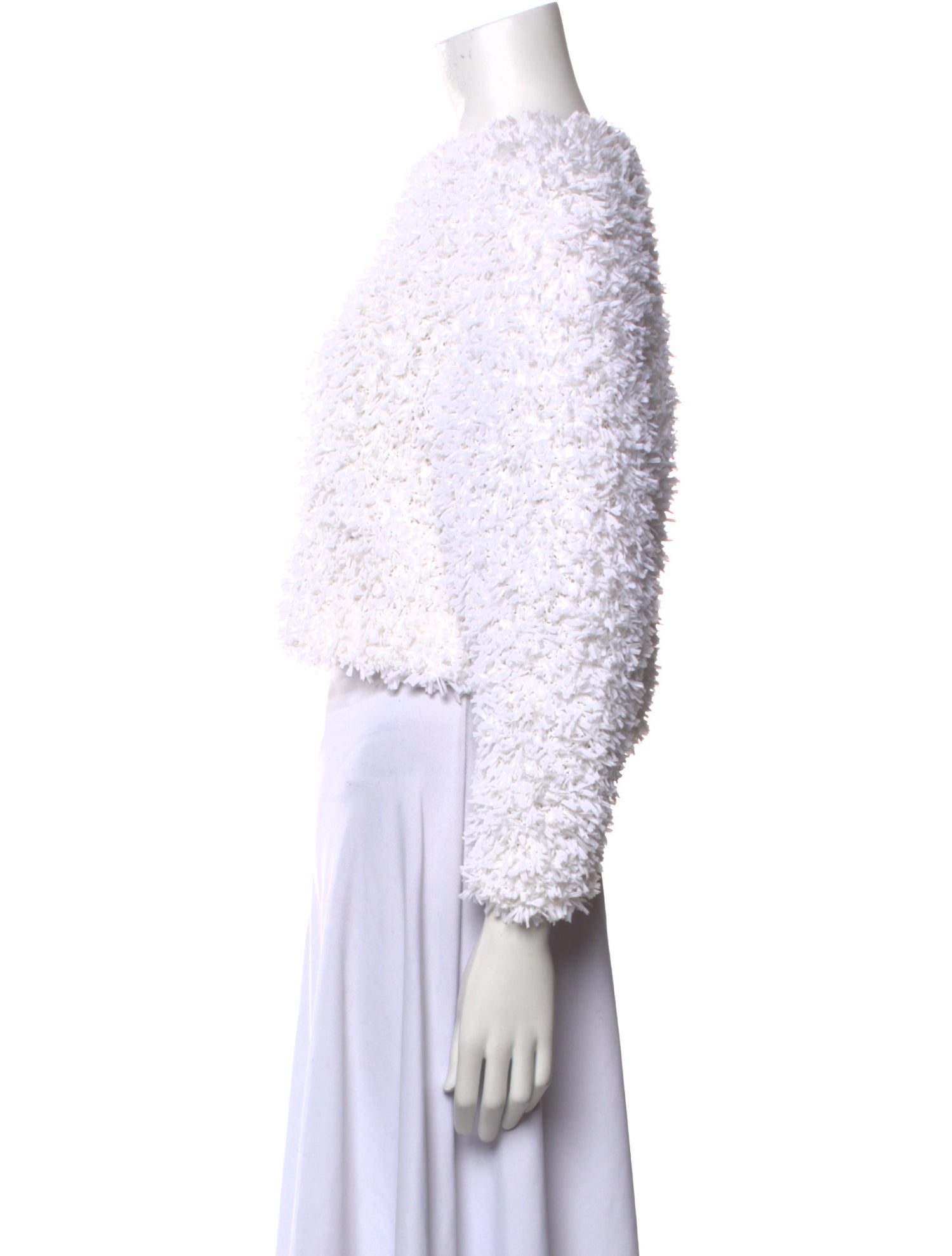 Brunello Cucinelli Lace Pattern Bateau Neckline Crop Top