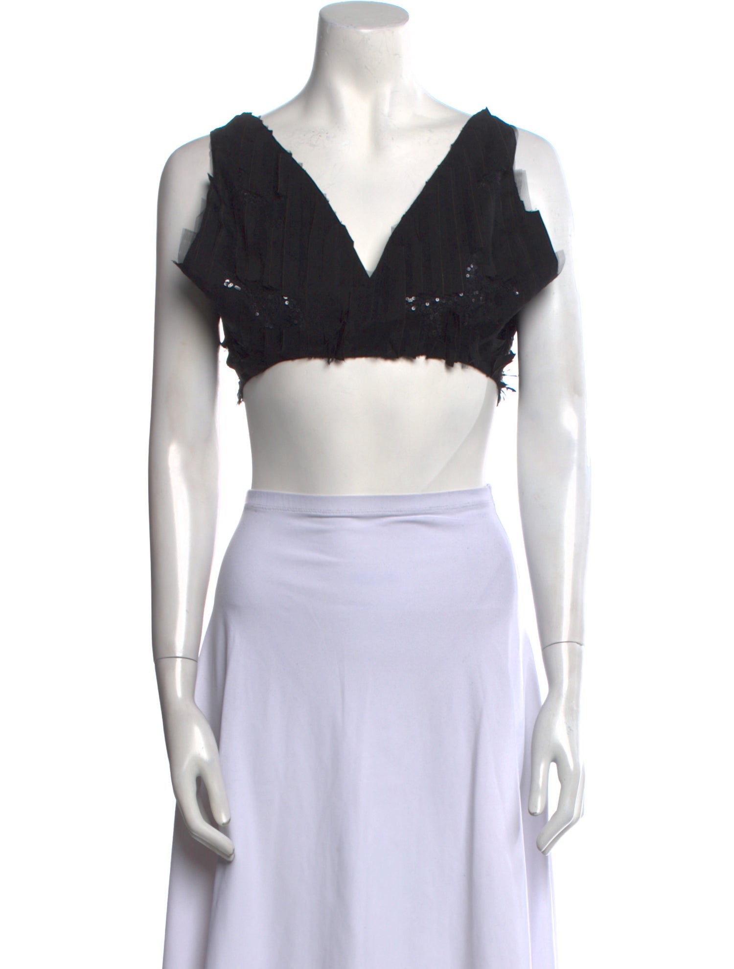 Brunello Cucinelli V-Neck Short Sleeve Crop Top w/ Tags