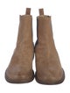 Brunello Cucinelli Leather Colorblock Pattern Chelsea Boots