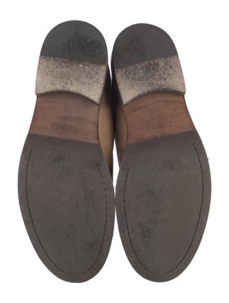 Brunello Cucinelli Leather Colorblock Pattern Chelsea Boots