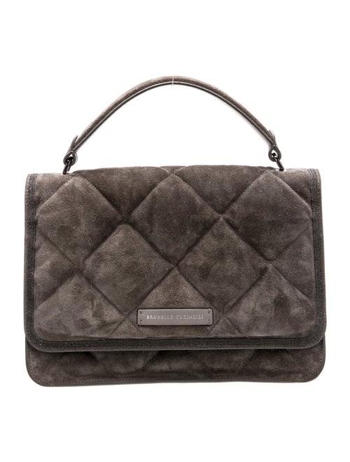 Brunello Cucinelli Suede Top Handle Bag