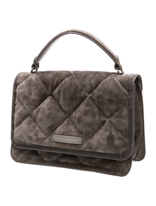 Brunello Cucinelli Suede Top Handle Bag