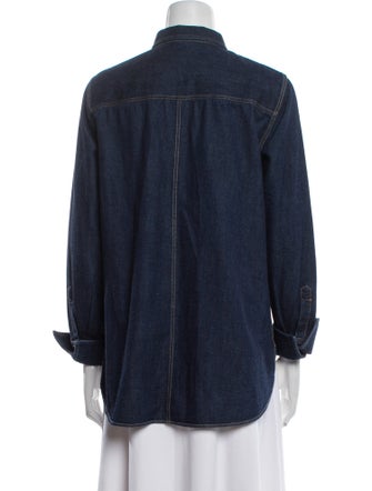 Brunello Cucinelli Long Sleeve Button-Up Top