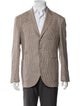Brunello Cucinelli Linen Houndstooth Print Blazer