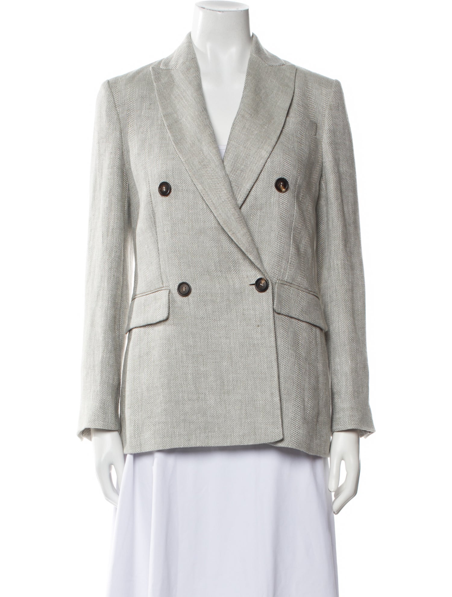 Brunello Cucinelli Linen Printed Blazer w/ Tags