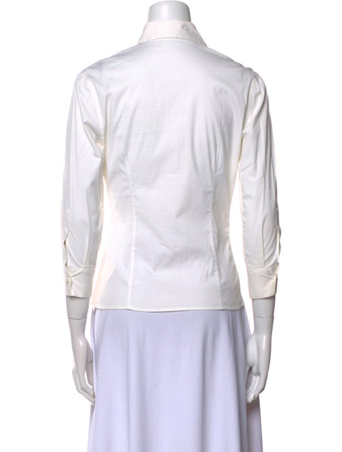 Brunello Cucinelli Three-Quarter Sleeve Button-Up Top