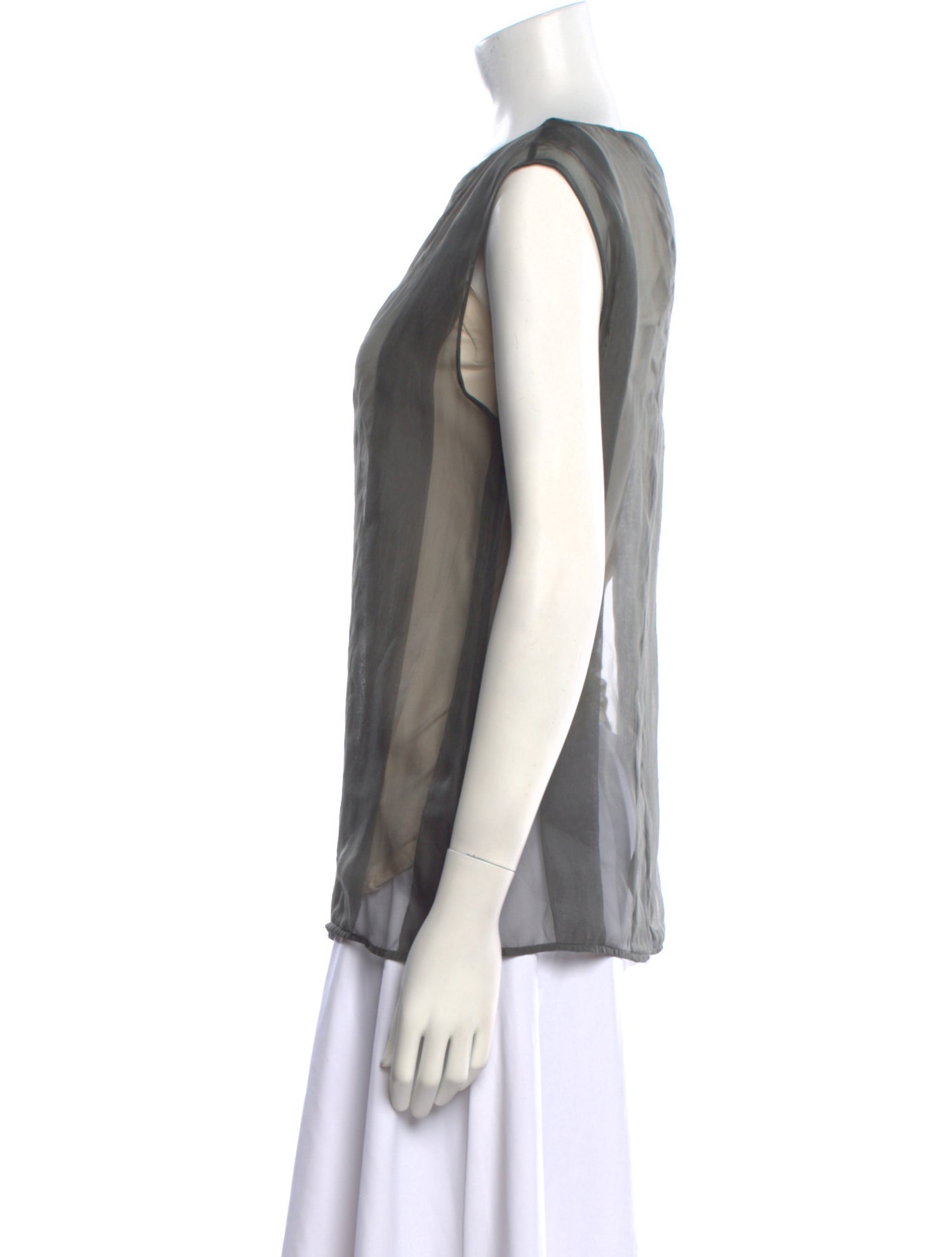 Brunello Cucinelli Striped Scoop Neck Blouse w/ Tags