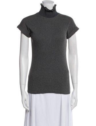Brunello Cucinelli Silk Turtleneck Top
