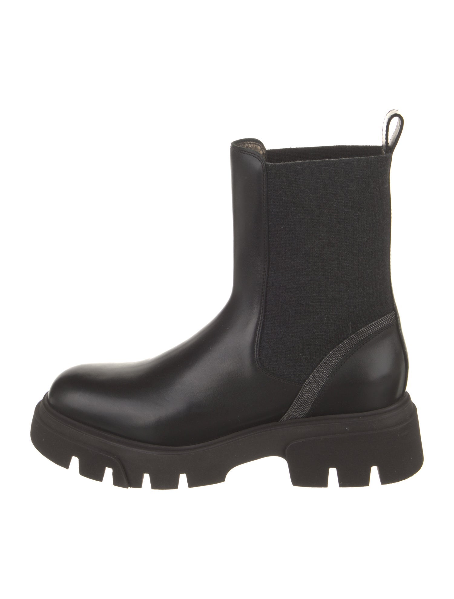 Brunello Cucinelli Monili Leather Chelsea Boots w/ Tags