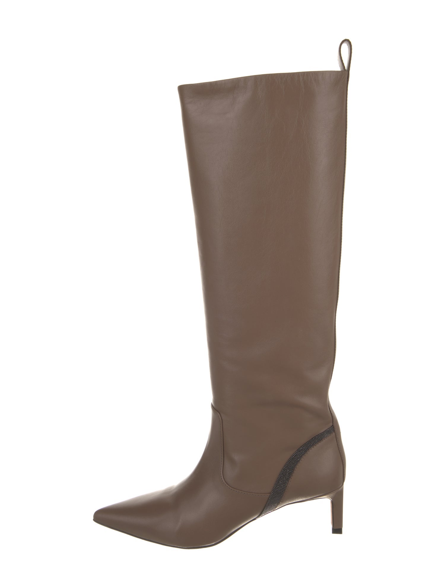 Brunello Cucinelli Monili Leather Boots