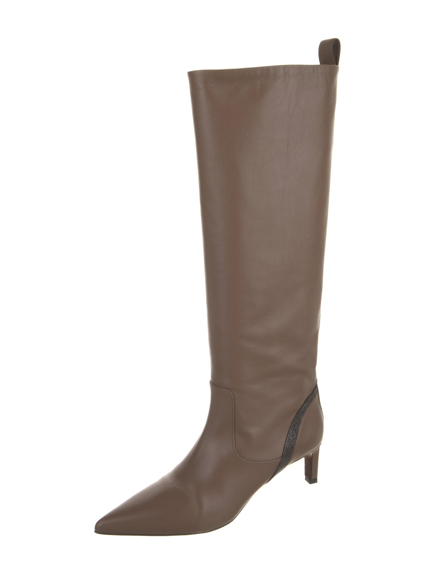 Brunello Cucinelli Monili Leather Boots