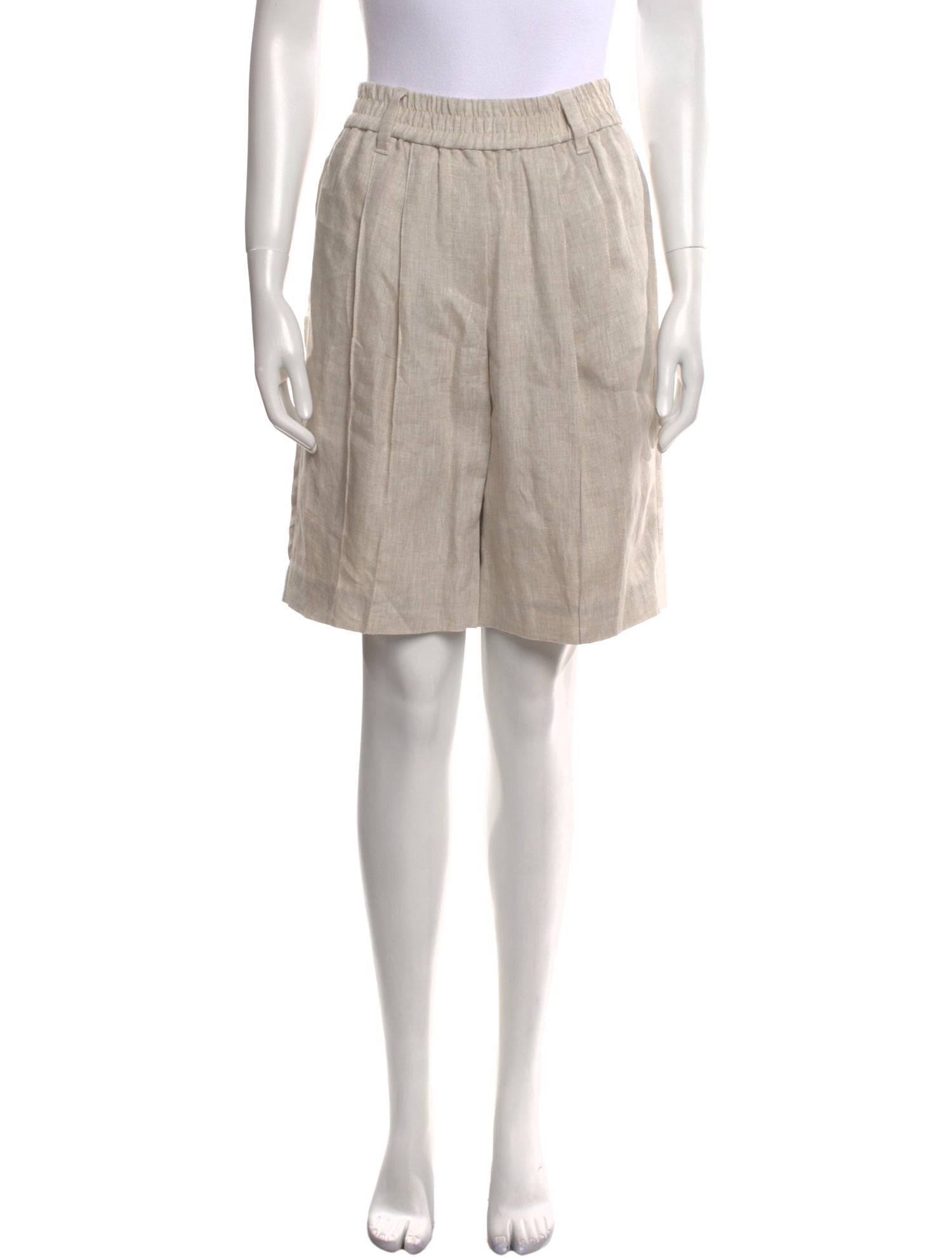 Brunello Cucinelli Linen Knee-Length Shorts w/ Tags
