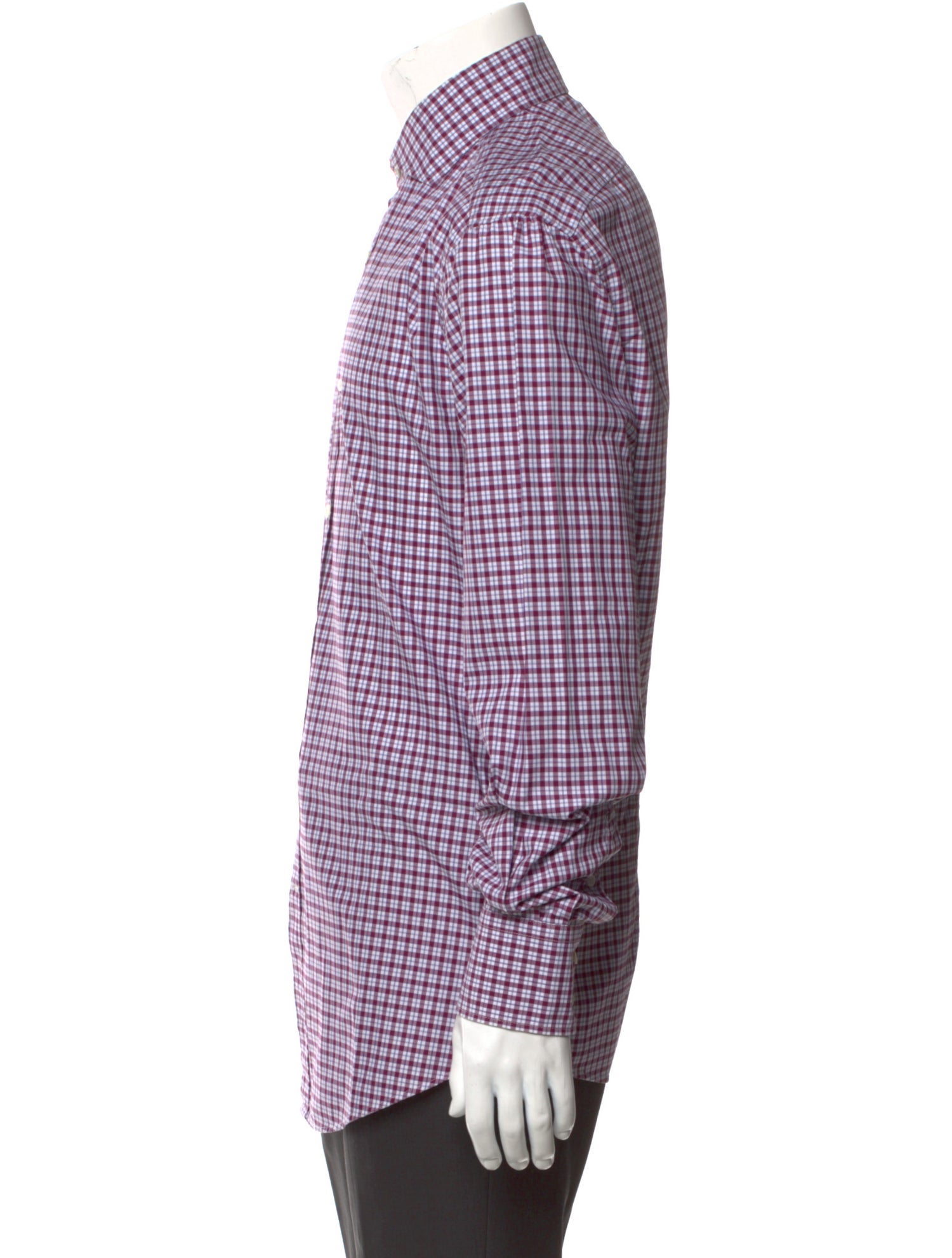 Brunello Cucinelli Plaid Print Long Sleeve Shirt