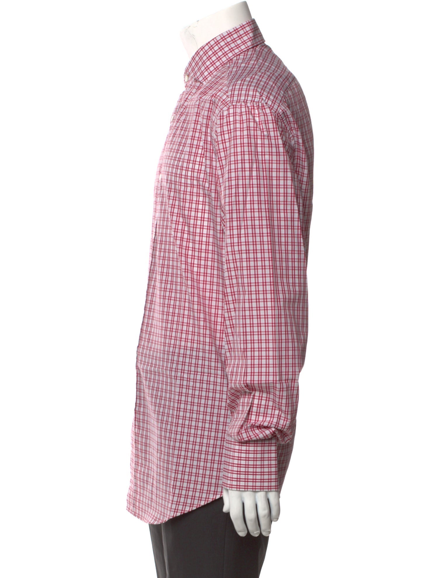 Brunello Cucinelli Plaid Print Long Sleeve Shirt