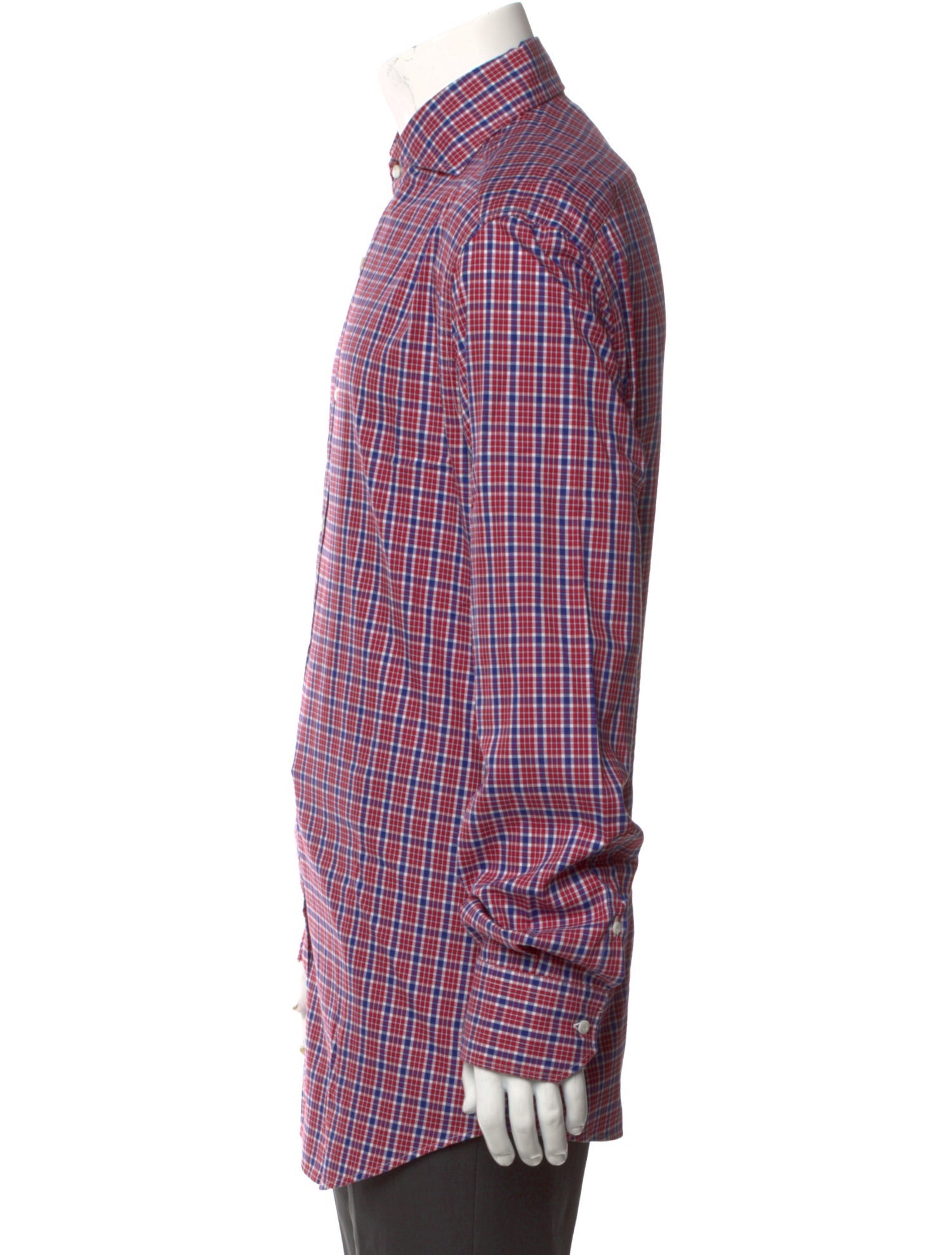 Brunello Cucinelli Plaid Print Long Sleeve Shirt