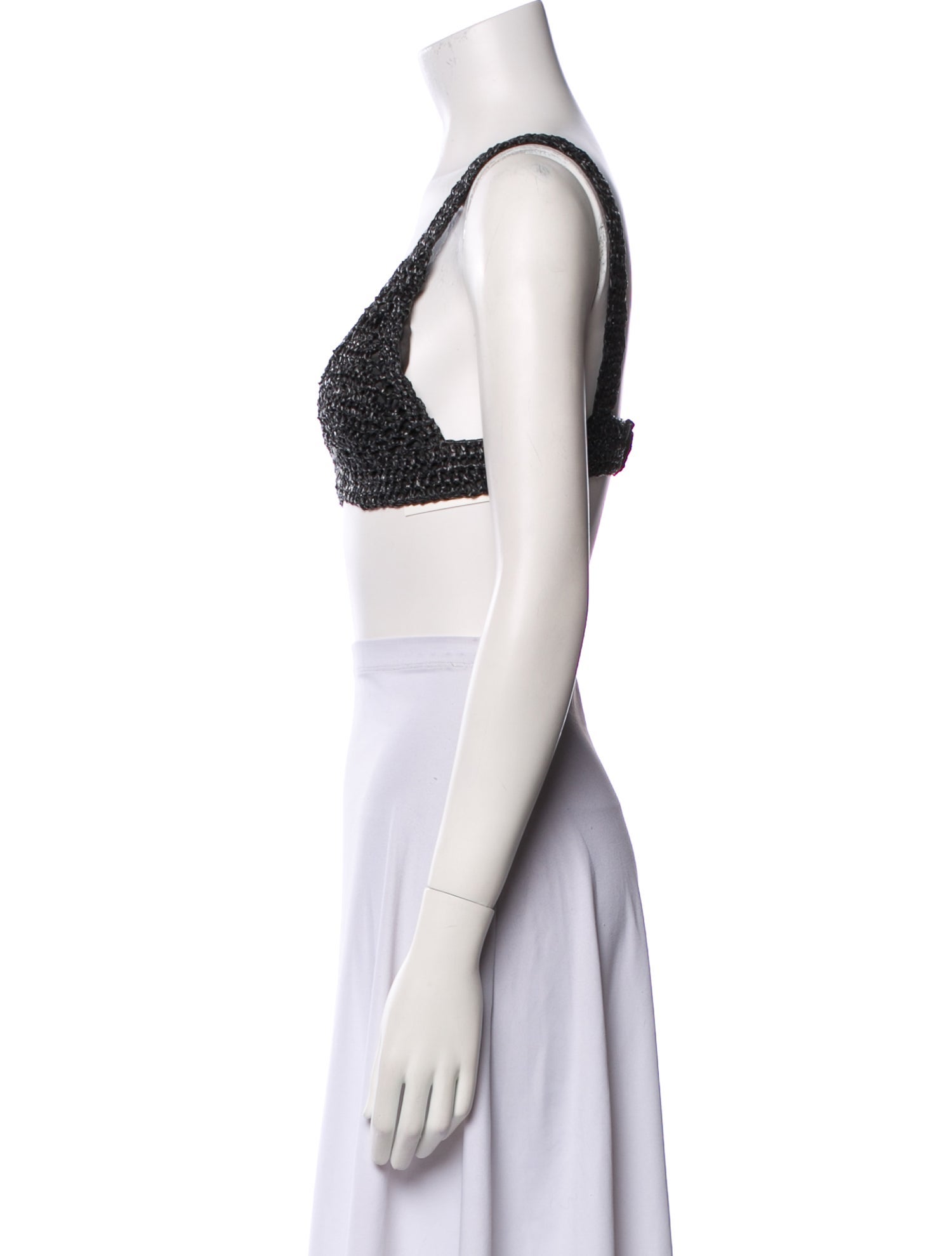 Brunello Cucinelli Scoop Neck Sleeveless Crop Top