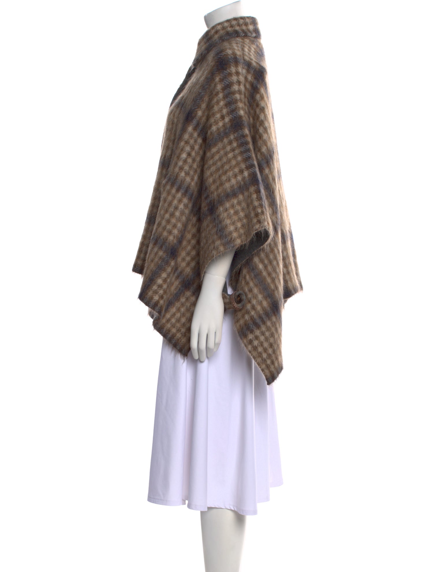 Brunello Cucinelli Plaid Print Mock Neck Sweater w/ Tags