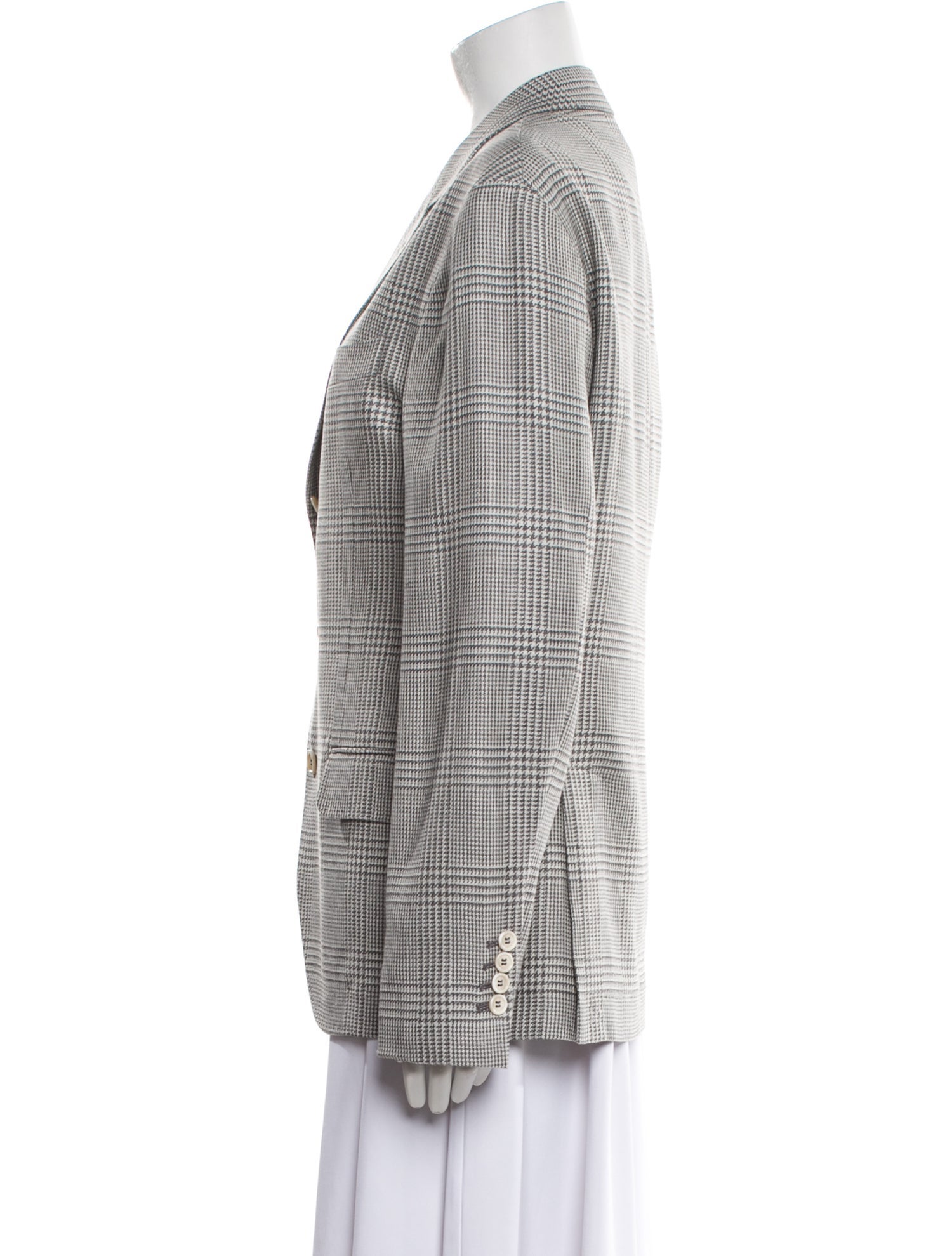 Brunello Cucinelli Wool Houndstooth Print Blazer w/ Tags