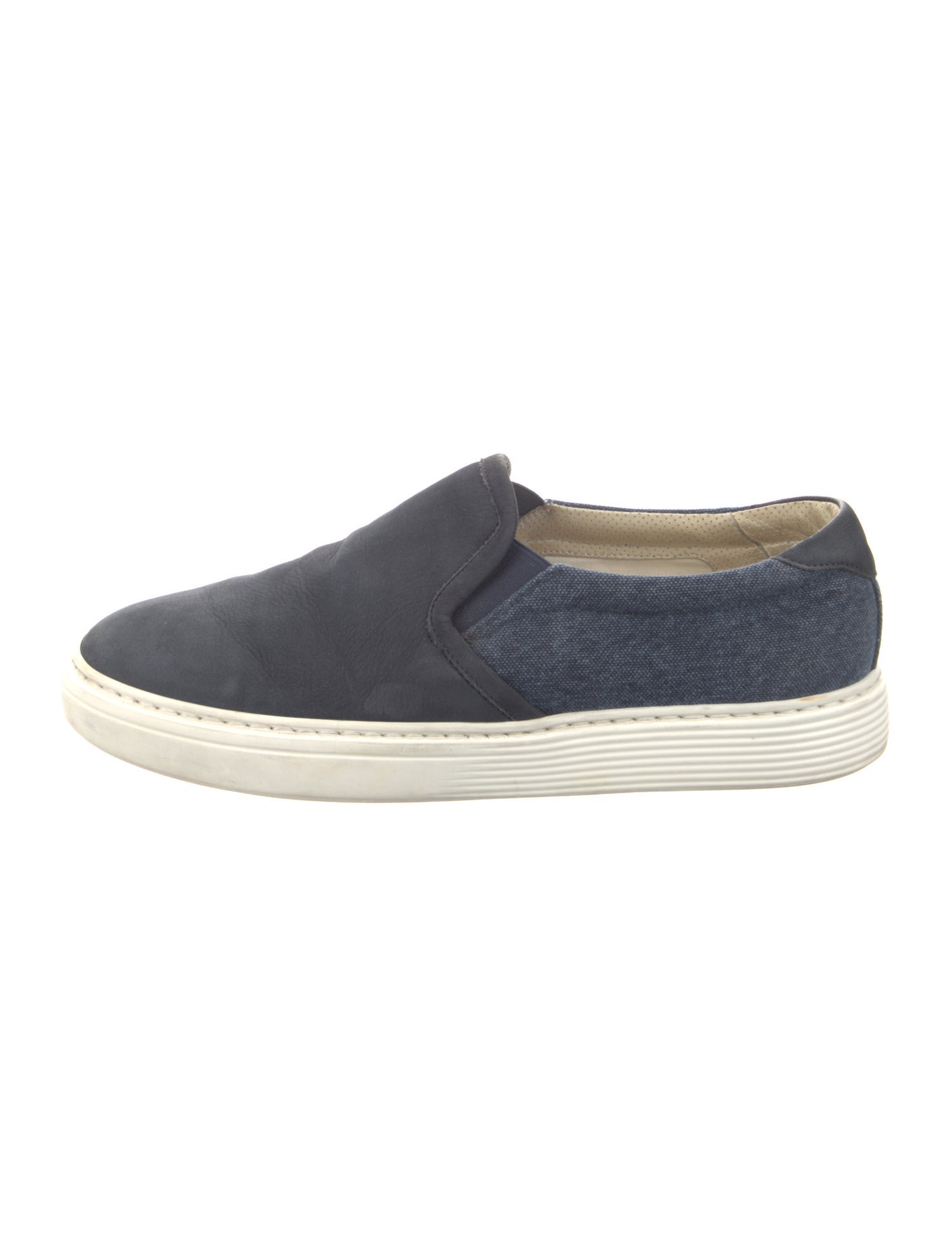 Brunello Cucinelli Suede Colorblock Pattern Sneakers