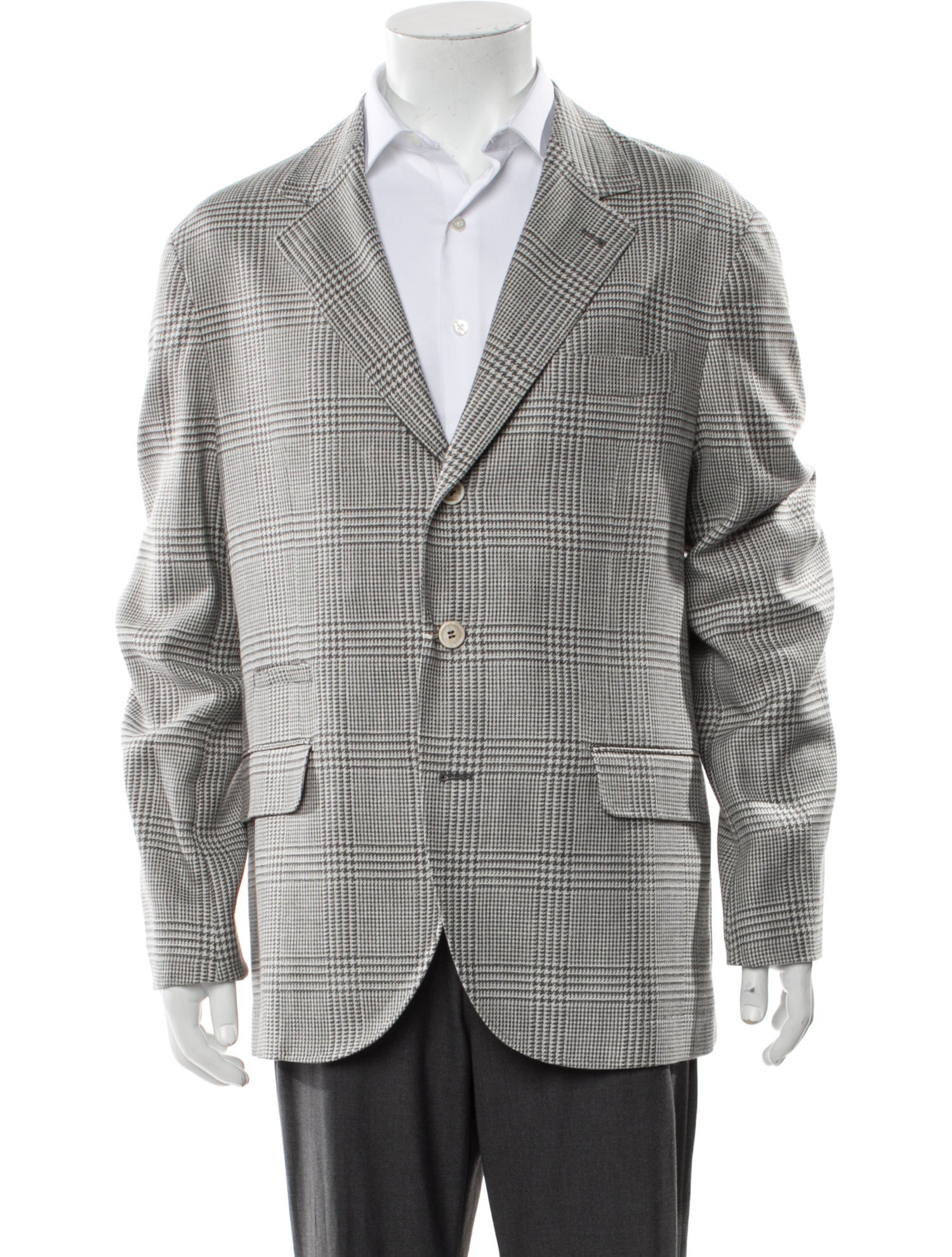 Brunello Cucinelli Wool Houndstooth Print Blazer w/ Tags