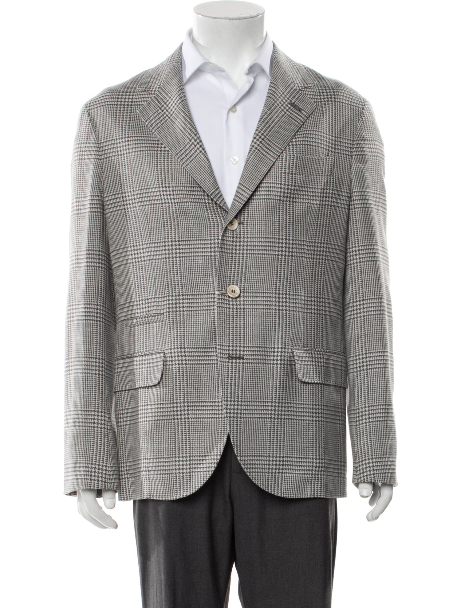 Brunello Cucinelli Wool Houndstooth Print Blazer w/ Tags