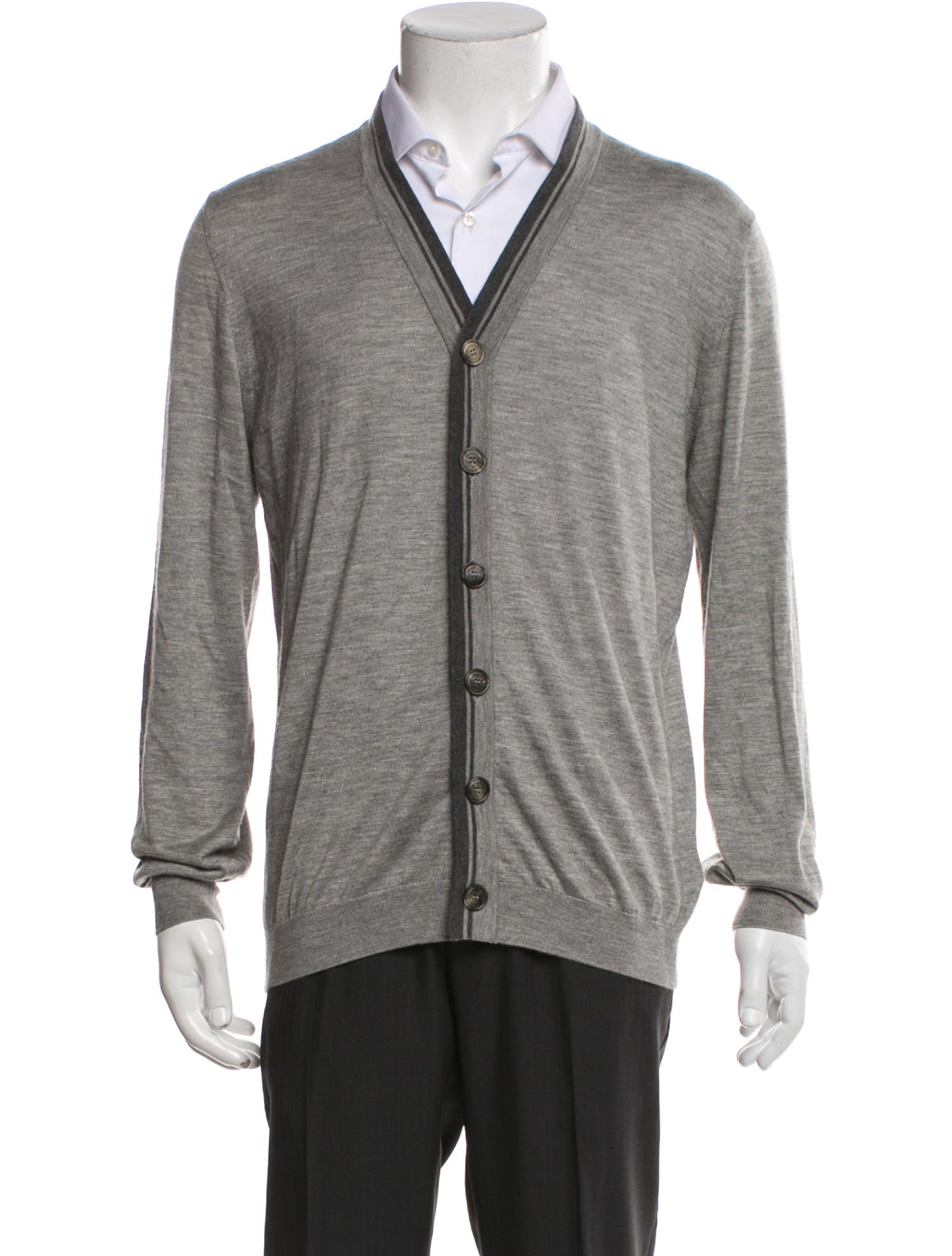 Brunello Cucinelli Cashmere Striped Cardigan