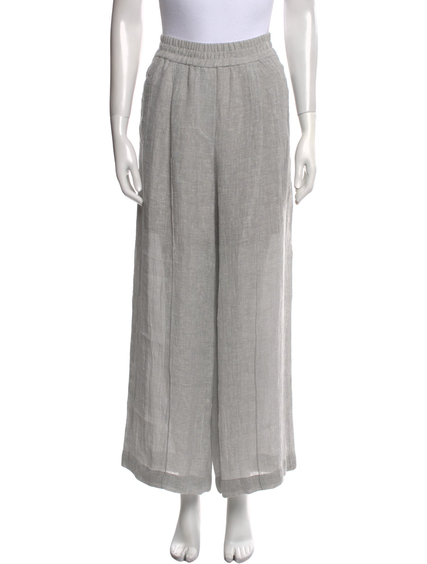 Brunello Cucinelli Linen Wide Leg Pants