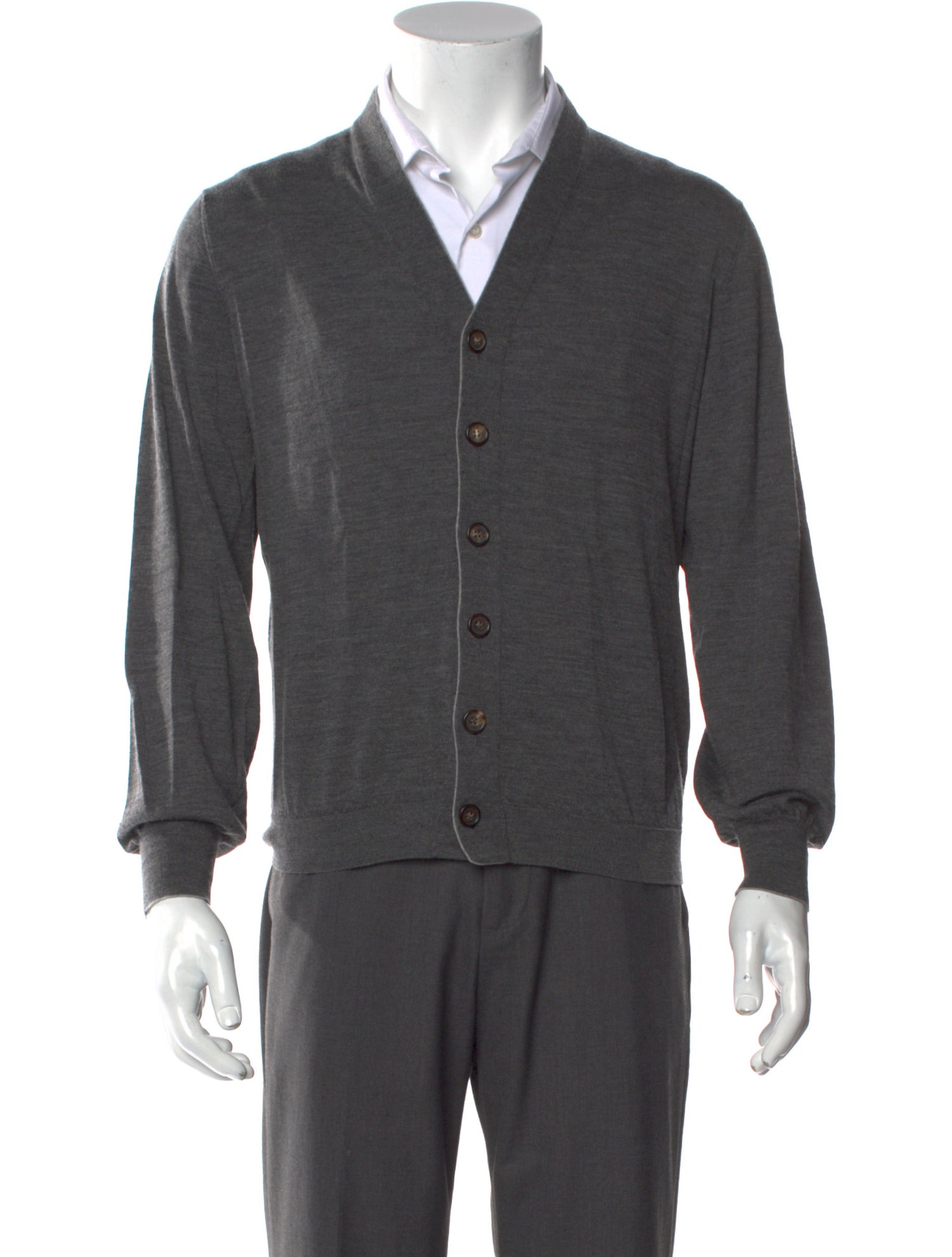 Brunello Cucinelli Wool V-Neck Cardigan