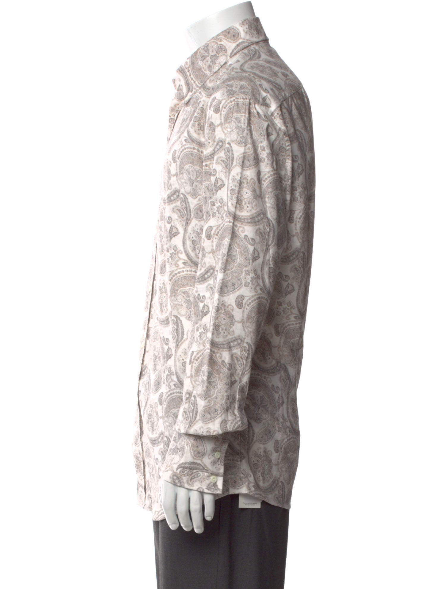 Brunello Cucinelli Paisley Print Long Sleeve Shirt