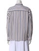 Brunello Cucinelli Striped Long Sleeve Button-Up Top
