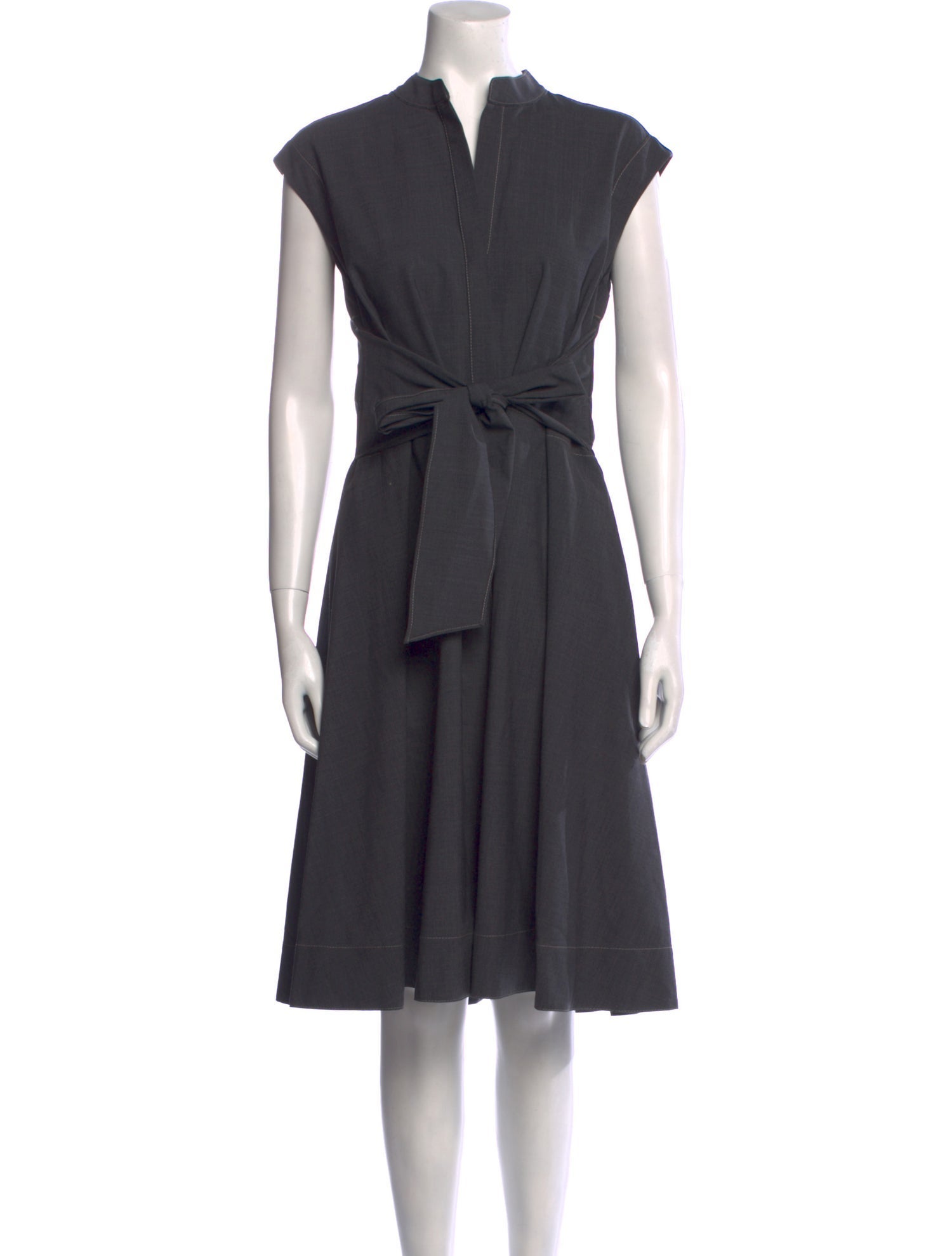 Brunello Cucinelli Virgin Wool Midi Length Dress