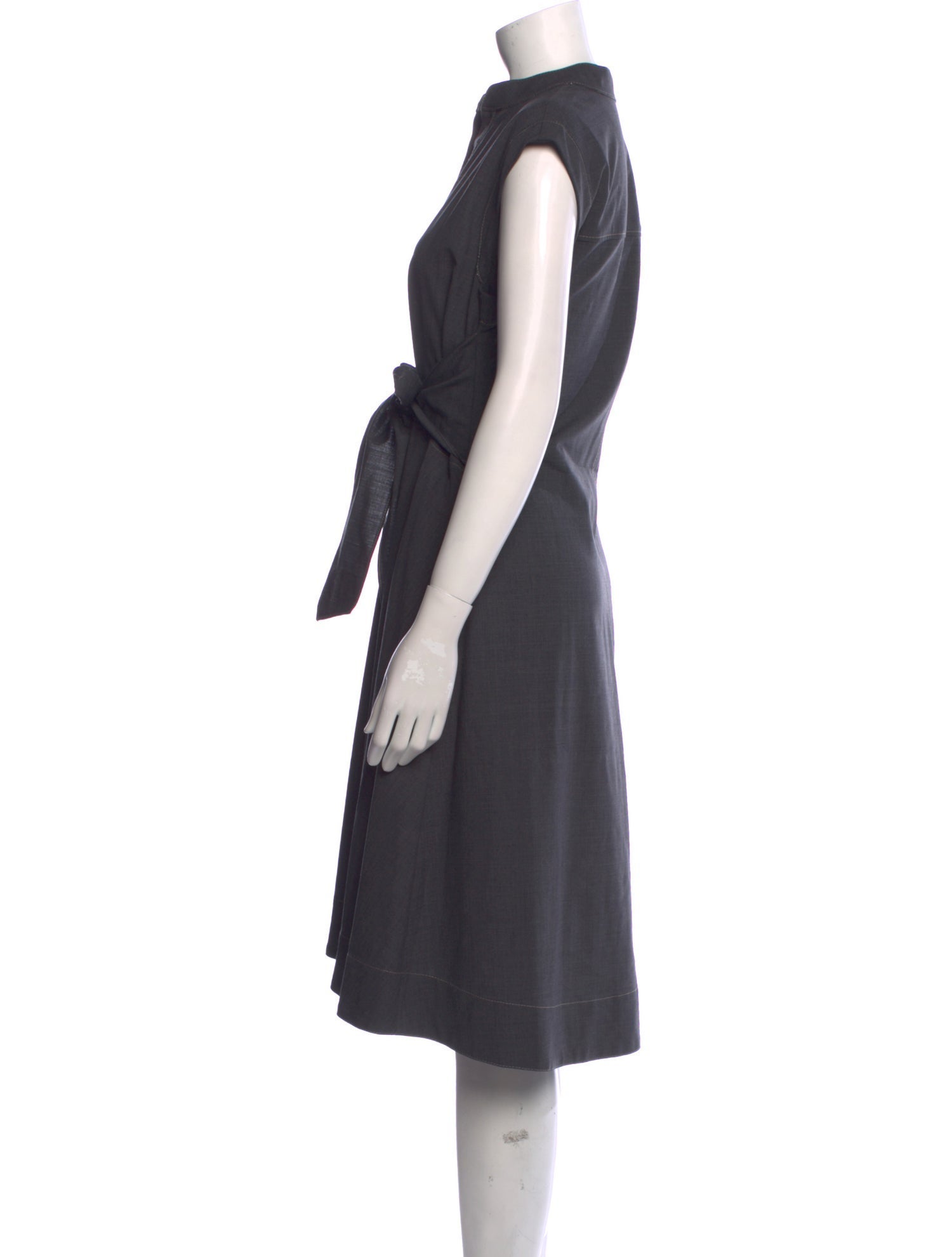 Brunello Cucinelli Virgin Wool Midi Length Dress