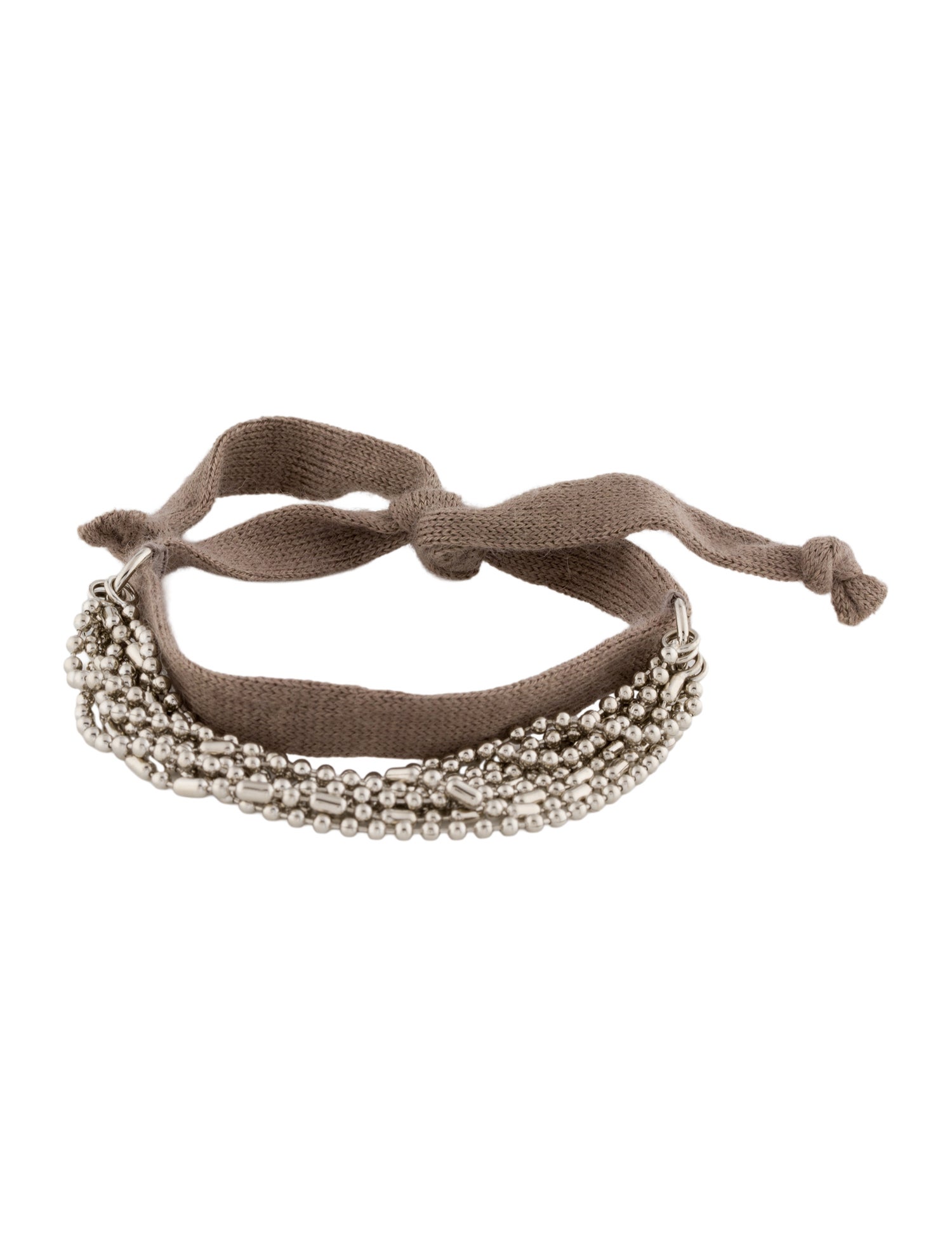 Brunello Cucinelli Beaded Cashmere Multistrand Wrap Bracelet