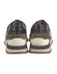 Brunello Cucinelli Suede Colorblock Pattern Athletic Sneakers