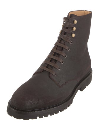 Brunello Cucinelli Suede Lace-Up Boots