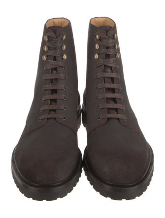 Brunello Cucinelli Suede Lace-Up Boots